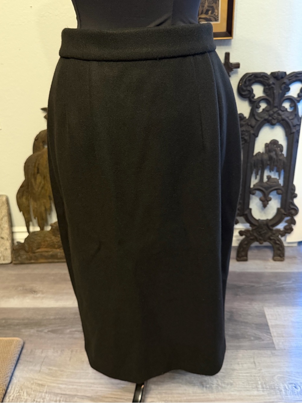 La Femme En Noir Black Metropolis Pencil Skirt XL NWT